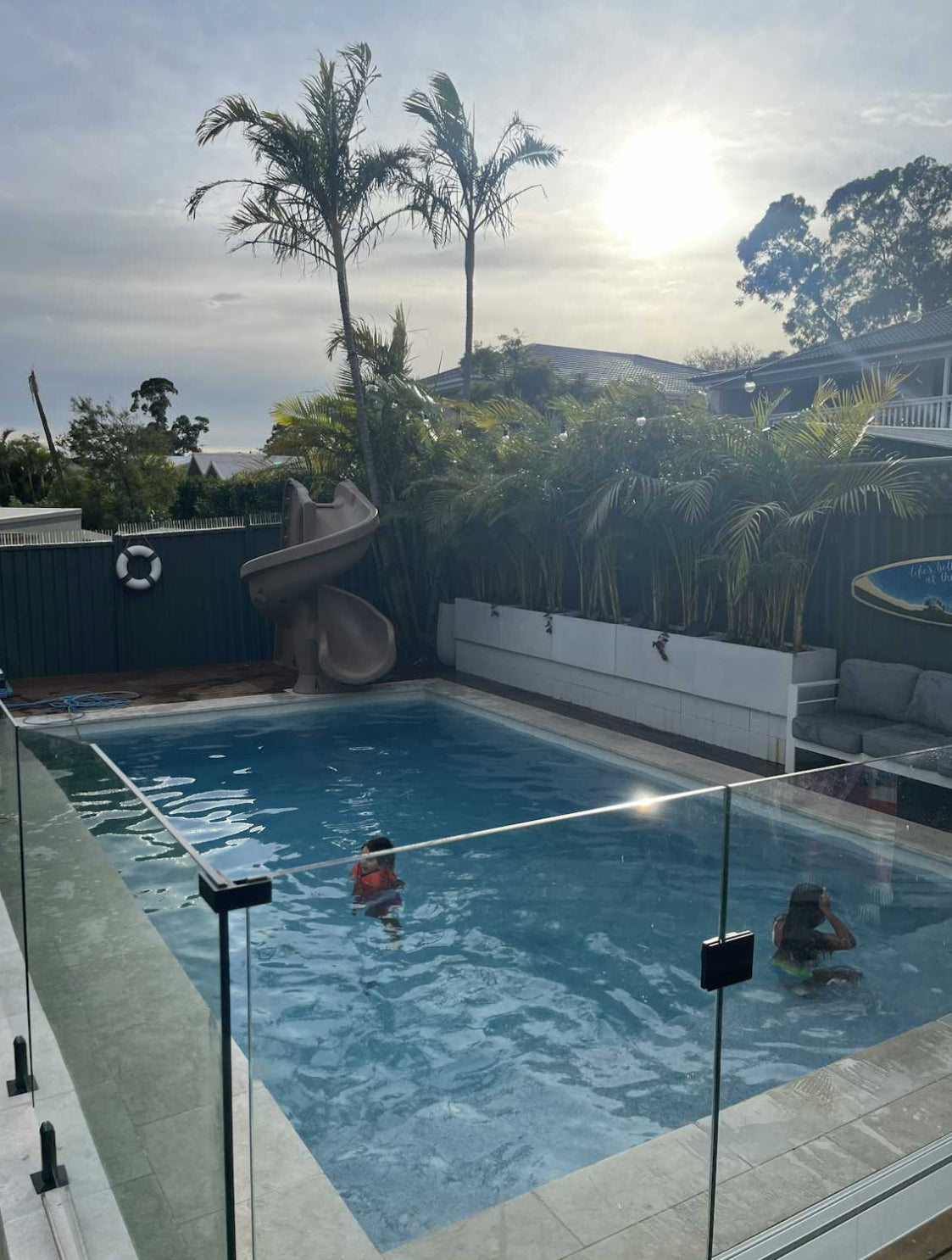 Heated Magnesium Pool with Slide