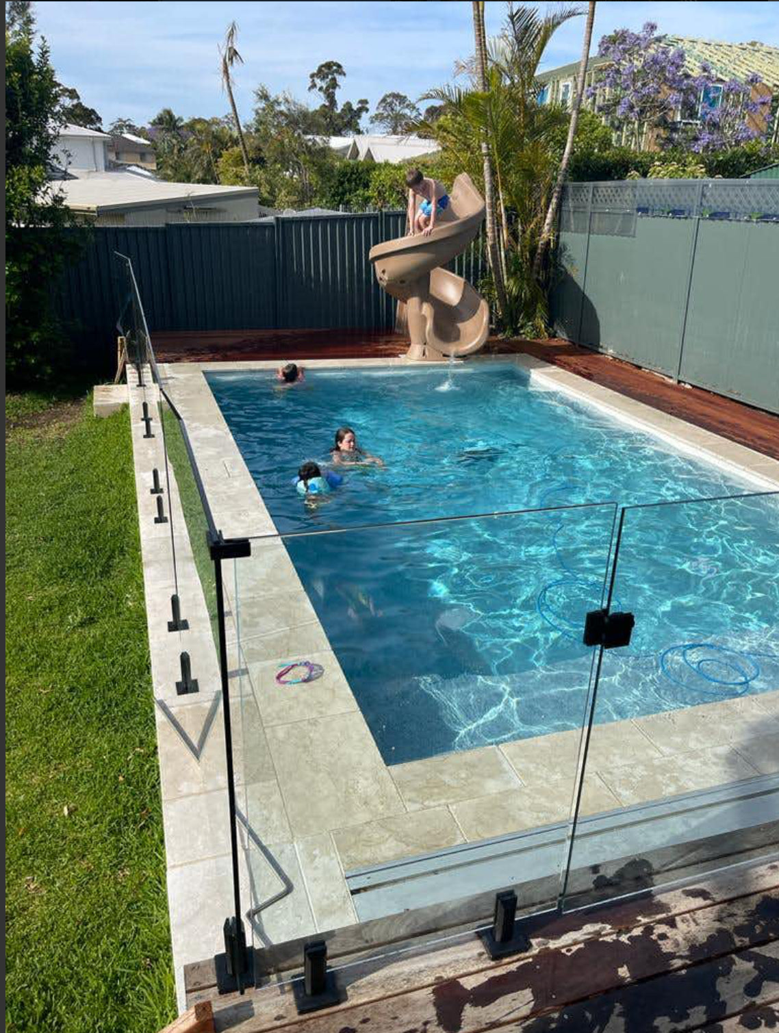 Heated Magnesium Pool with Slide